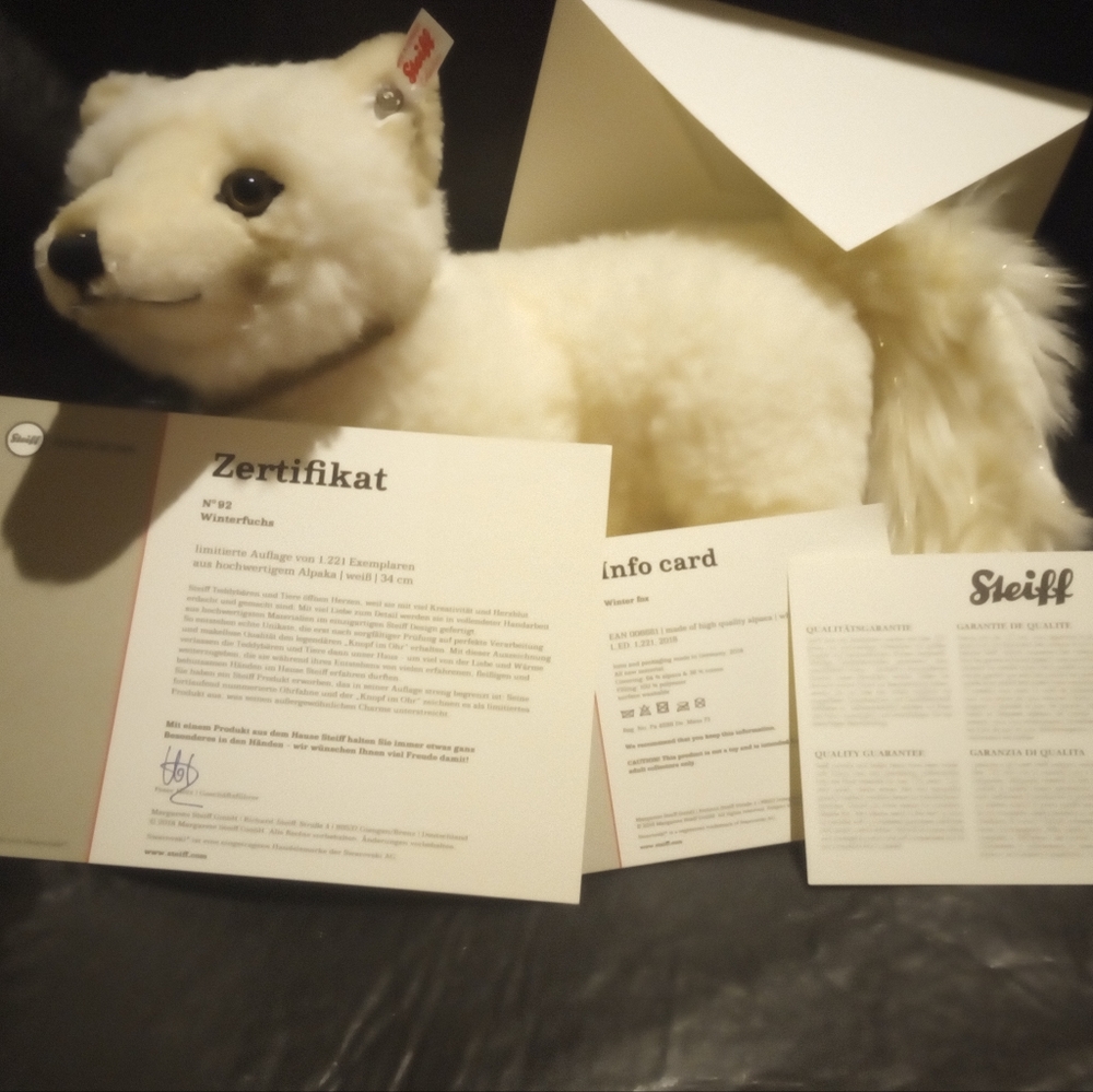 Steiff 2018 limited edition Swarovski Fox